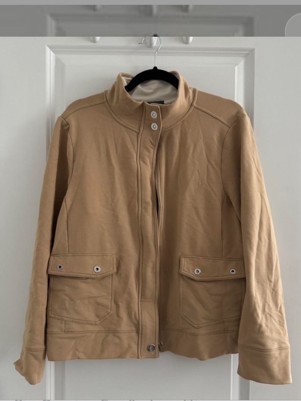Ralph Lauren Tan and White Zip Jacket